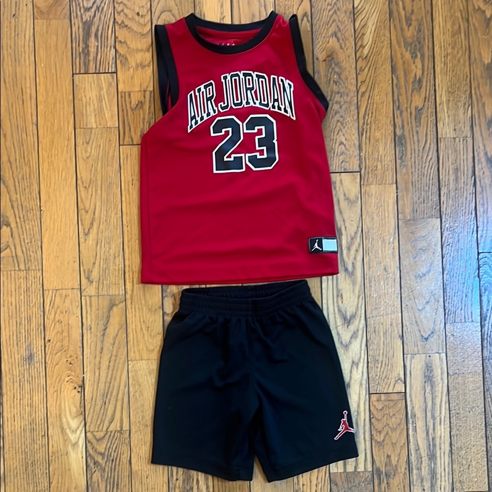 Jordan Chicago Bulls Red Black Jersey